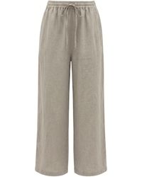 James Lakeland - Neutrals Taupe Pure Linen Trousers - Lyst