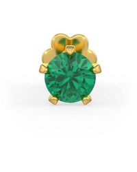Cervin Blanc - Emerald Nose Pin Screwbacks Natural Gemstones Stud Nostril Piercing - Lyst