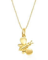 Unaloe - Vermeil Honey Bee Necklace – Sculpted Nature Inspired Insect Pendant, Symbolic Fine Jewellery For - Lyst