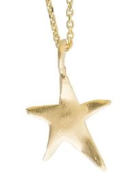 Karen Hallam - Ziggy Star Charm Necklace Plated - Lyst