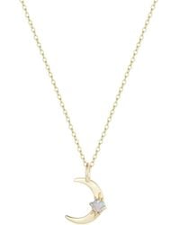 KAMARIA - Opal Moon Charm Necklace - Lyst