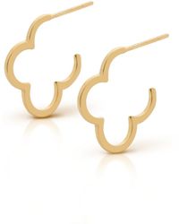 Nellou Jewellery - Clover Hoop Earrings - Lyst