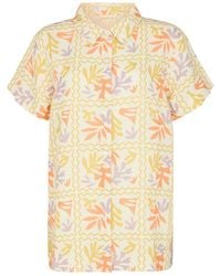 Raffya - Neutrals Matisse Button Down Patchwork Floral Print Shirt - Lyst