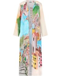 DHARA SHETH DUBAI - La Riviera Printed Long Kimono - Lyst