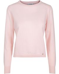 tirillm - Sasha Basic Cashmere Pullover With Round Neck, Powder - Lyst