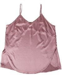 Soft Strokes Silk - Pure Mulberry Silk Petal Camisole, V Neck Spaghetti Strap Silk Charmeuse - Lyst