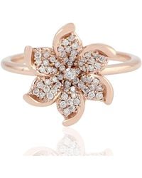 Artisan - Rose Diamond Flower Cluster Ring - Lyst