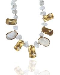 Rare Matters Jewelry - Chunky Clear Quartz Sculptural Petals Statement Necklace - Lyst