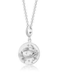 Lily Charmed - Sterling Cancer Zodiac Charm Necklace - Lyst