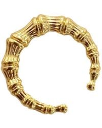 Gold & Honey - Bamboo Cuff Ring - Lyst
