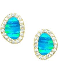 KAMARIA - Opal Pebble Stud Earrings - Lyst