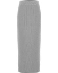 Peraluna - Rib Knitted Cashmere Blend Knitwear Pencil Skirt - Lyst