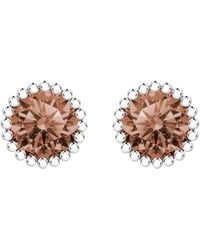 Arte Madrid - Cruz Bezel-Set Round Stud Earrings - Lyst