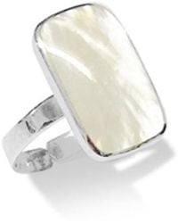 FV Jewellery - La Stèle Mother Of Pearl Rectangle Ring - Lyst