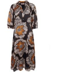 Traffic People - Holding On Floral Fusion Midi Dress - Lyst