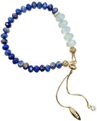 Farra - Natural Lapis With Opal Adjustable Bracelet - Lyst