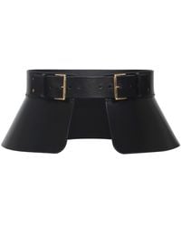 Haute Cuir - Leather Peplum Corset Belt - Lyst