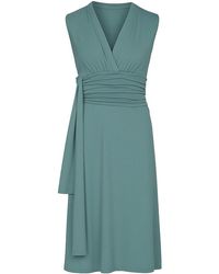 Conquista - Dusty Sleeveless V-Neck Wrap Dress – Soft Viscose Jersey - Lyst