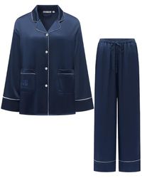 NOT JUST PAJAMA - Timeless Collection Silk Long Pajama Set - Lyst