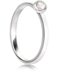 The Jewellery Store London - April Birthstone Stackable Ring With Crystal Gemstone - Lyst