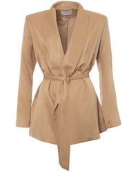 Roses Are Red The Confidence Suit Blazer In Golden Beige - Natural