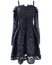 Smart and Joy - Adjusted And Flared Lace Dress With Off-shoulders - Lyst