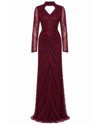 Raishma - Mira Gown Burgundy - Lyst