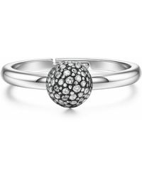 Unaloe - Sterling Ball Ring – Minimal Adjustable Elegant Ring For - Lyst