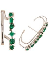 Juvetti - Serene Earrings With Emerald Set - Lyst