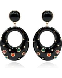 Michael Nash Jewelry - Estelle Studded Resin Large Hoop Earrings - Lyst