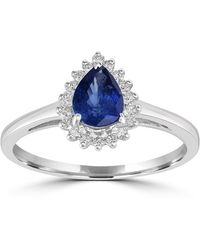 Artisan - Pear Shape Sapphire & Diamond Halo Ring - Lyst