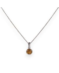 Belinda Jewelz - Citrine Birthstone Charm Necklace - Lyst