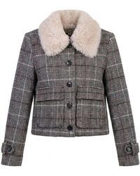Nooki Design - Gisele Wool Check Coat - Lyst