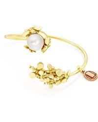 Unaloe - Vermeil Pearl Bracelet – Handmade Italian Jewelry For Elegant Nature Inspired Design - Lyst