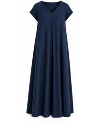 Nikka Place - Linen Maternity Maxi Dress With Back Tie And Pockets - Lyst