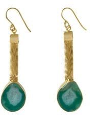 YAA YAA LONDON - Geode Drop Gemstone Earrings - Lyst