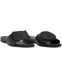 Beautiisoles by Robyn Shreiber Made in Italy - Adeline Leather Flat Sandal Comfortable & Sexy Work & Valentine Evening Slide - Lyst