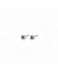 The Jewellery Store London - Amethyst Tiny Studs - Lyst