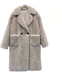 Jiaying Wang Wjy Studio London - Neutrals Galaxy Soft Fur Fox Long Coat Jacket Faux Eco Friendly Fur - Lyst