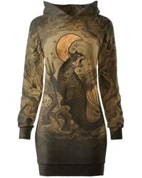 Aloha From Deer - God Of The Sea Oversize Hoodie Dress - Lyst