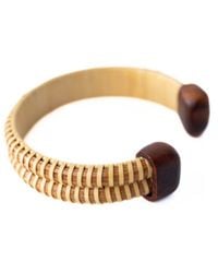 Whale Tail Weaving - Neutrals The Wooden Whaler's Girlfriend Cuff - Lyst