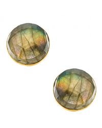 Heather Hawkins Jewelry - Oversized Labradorite Stud Fourteen Millimeters - Lyst