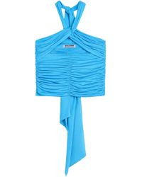 Nocturne - Cut-Out Draped Blouse - Lyst