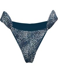 Blackbough Swim - Giana Ruched Cheeky Bottoms Snow Leopard Jacquard - Lyst