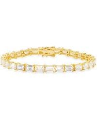 Kylie Harper - Emerald Cut Diamond Cz Tennis Bracelet - Lyst