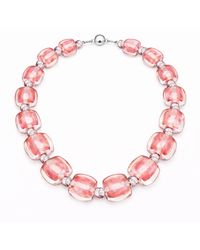 Gold & Honey - Beaded Lucite Necklace For Brunch - Lyst
