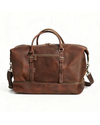 Touri - Genuine Leather Duffel With Suit Compartment - Lyst