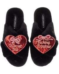 Laines London - Classic Laines Slippers With Divorced But Fucking Fabulous Brooches - Lyst