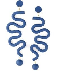 By Chavelli - Tube Squiggles Dangly Statement Earrings - Lyst
