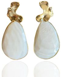 Rare Matters Jewelry - Mini Foliage Mother Of Pearl Statement Earrings - Lyst